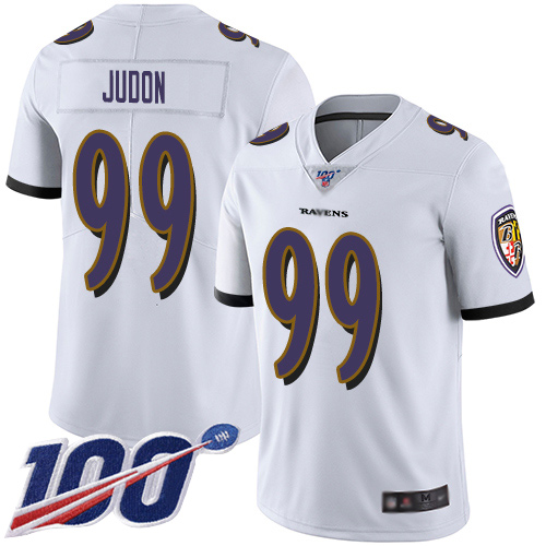 Baltimore Ravens Limited White Men Matt Judon Road Jersey NFL Football #99 100th Season Vapor Untouchable